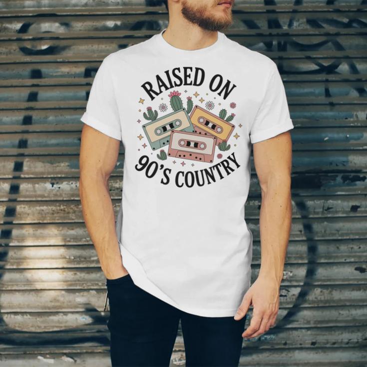 Raised On 90's Country Music Lover Nostalgia Retro Vibe Premium Tri-Blend Unisex Jersey T-Shirt