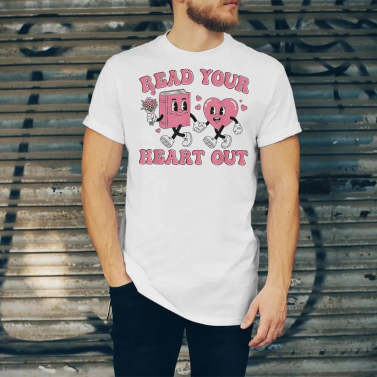 Read You Heart Out Reading Teacher Valentines Day Book Lover Unisex Jersey T-Shirt
