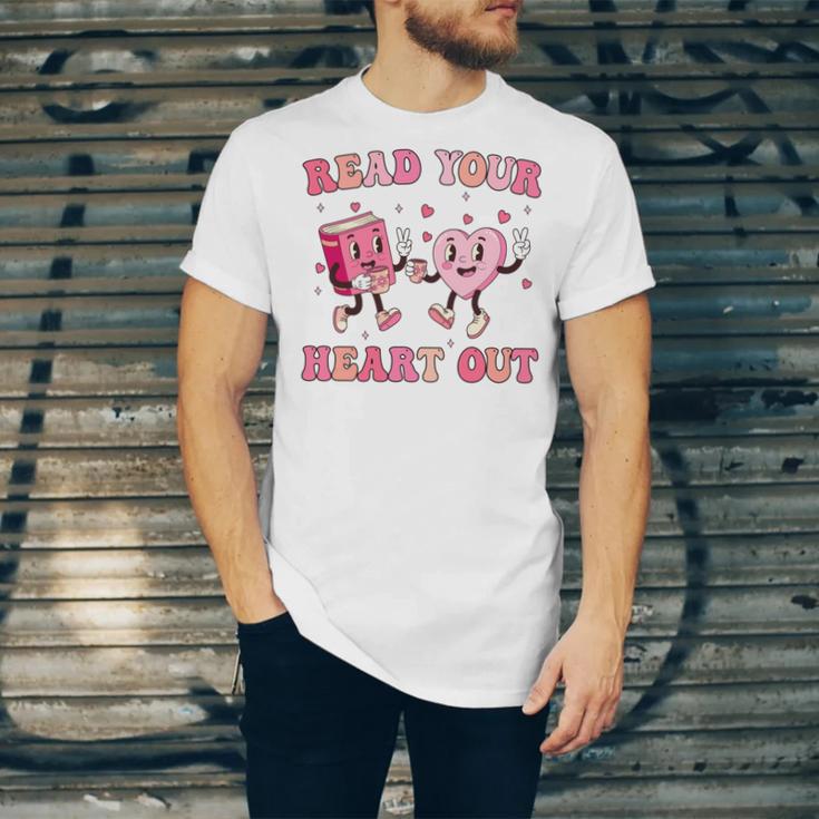 Read Your Heart Out Teacher Valentine Book Unisex Jersey T-Shirt