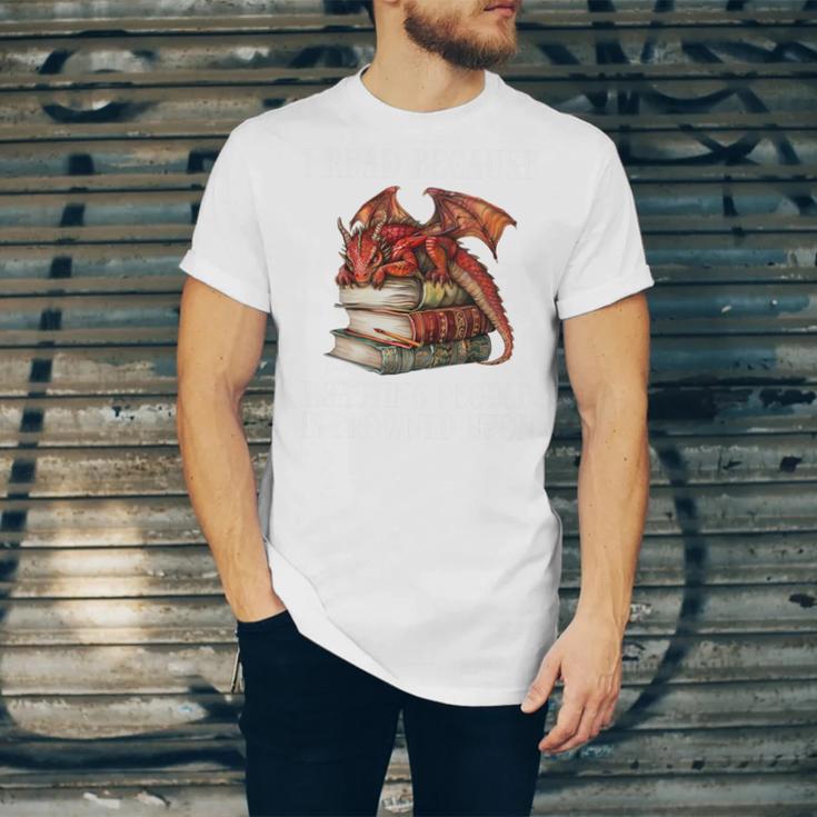 I Read Because Roasting People Is Frowned Upon Dragon Book Premium Tri-Blend Unisex Jersey T-Shirt