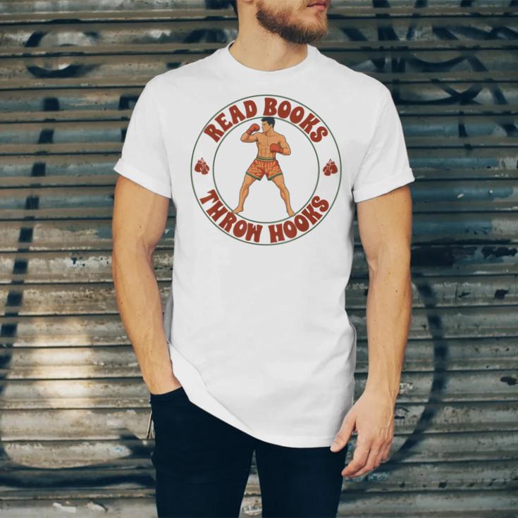 Reading Book Lover Boxer Boxing Lover Read Books Throw Hooks Unisex Jersey T-Shirt