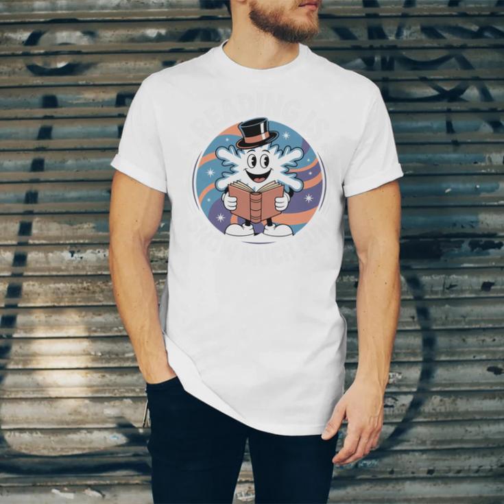 Reading Is Snow Much Fun Snowflake Top Hat Book Fan Winter Unisex Jersey T-Shirt Reading Is Snow Much Fun Snowflake Top Hat Book Fan Winter Unisex Jersey T-Shirt