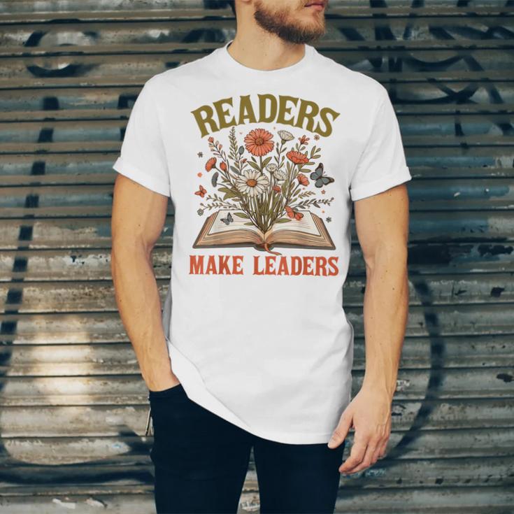 Reading Squad Book Lover Bookish Floral Readers Make Leaders Unisex Jersey T-Shirt