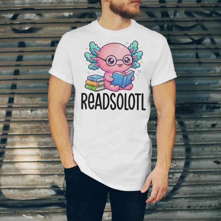 Readsolotl Cute Axolotl Reading Book Kawaii Pink Aesthetic Unisex Jersey T-Shirt Readsolotl Cute Axolotl Reading Book Kawaii Pink Aesthetic Unisex Jersey T-Shirt