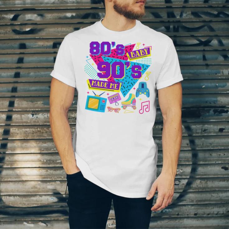 Retro 1980s 80's Baby 1990s 90's Made Me Nostalgia Birthday Premium Tri-Blend Unisex Jersey T-Shirt