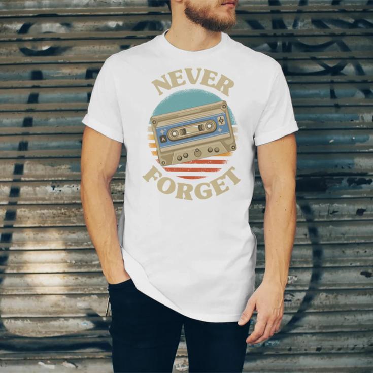 Retro Cassette Never Forget Nostalgia Vintage Unisex Jersey T-Shirt Retro Cassette Never Forget Nostalgia Vintage Unisex Jersey T-Shirt
