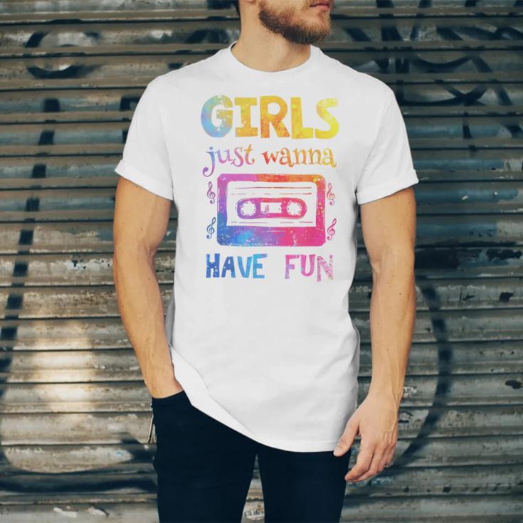 Retro Girls Just Wanna Have Fun Nostalgia 1980s 80's Premium Tri-Blend Unisex Jersey T-Shirt