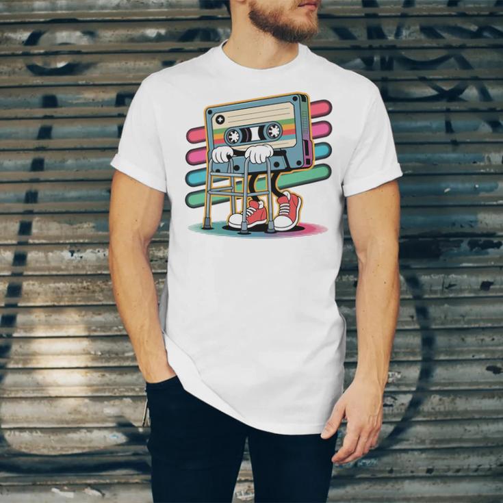 Retro Old Cassette Tape Cartoon With Walker Nostalgia Premium Tri-Blend Unisex Jersey T-Shirt Retro Old Cassette Tape Cartoon With Walker Nostalgia Premium Tri-Blend Unisex Jersey T-Shirt