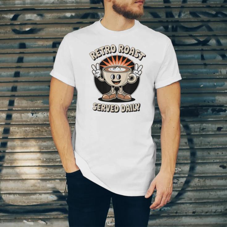 Retro Roast Coffee Retro Cartoon Vintage Nostalgia Fun Unisex Jersey T-Shirt