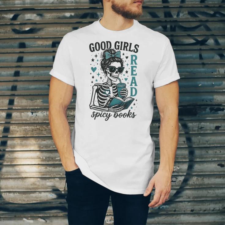 Romance Reader Good Girls Read Spicy Books Halloween Costume Unisex Jersey T-Shirt Romance Reader Good Girls Read Spicy Books Halloween Costume Unisex Jersey T-Shirt