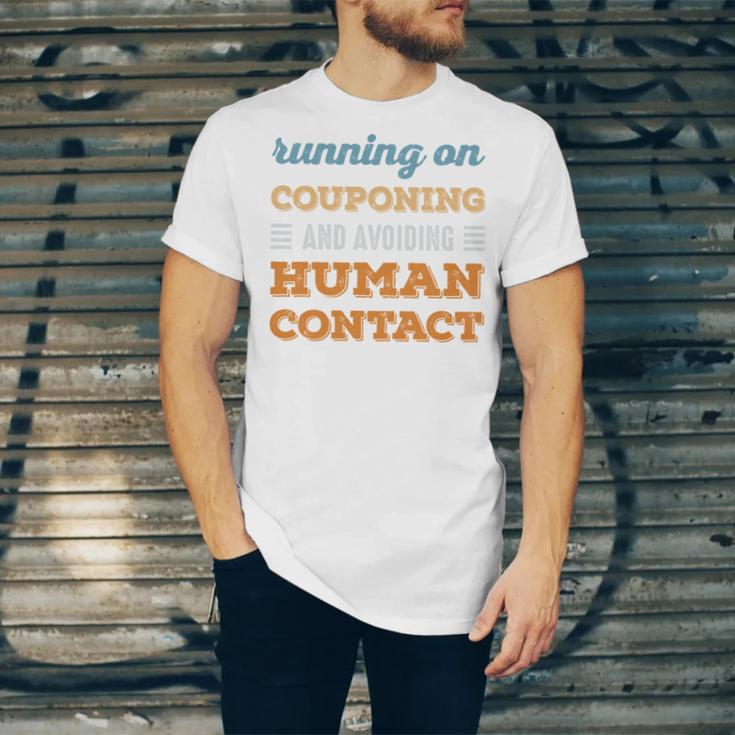 Running On Couponing Social Introvert Humor Vintage Unisex Jersey T-Shirt