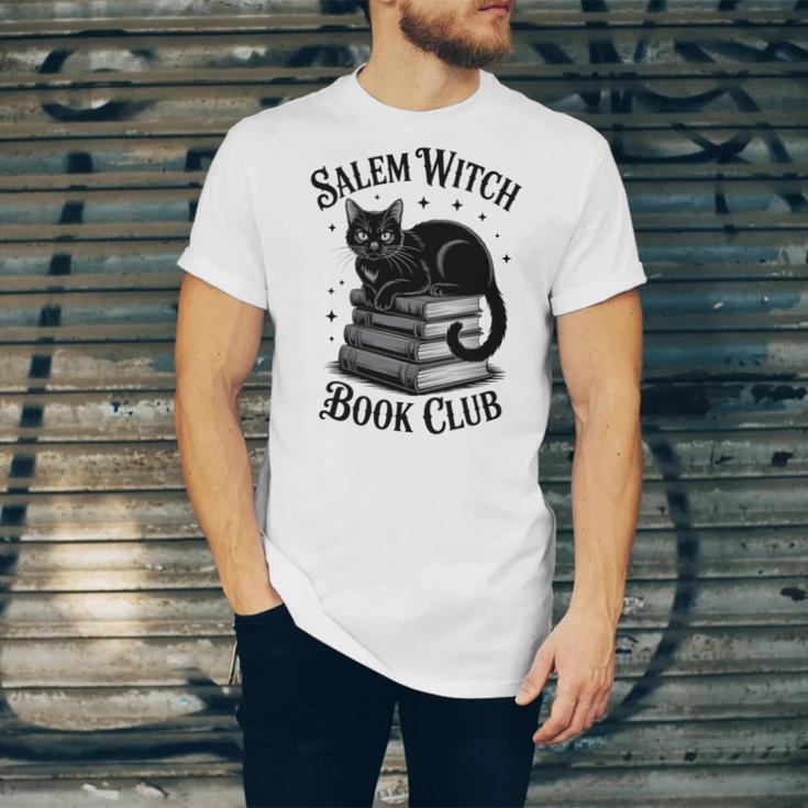 Salem Witch Book Club Bookish Halloween Cat Women Unisex Jersey T-Shirt