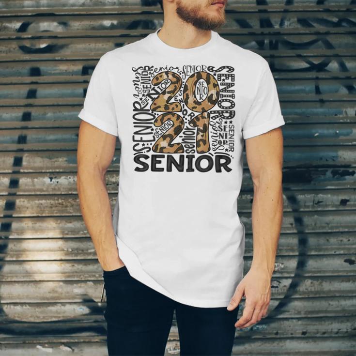 Senior 2021 Grad Class Of 2021 Graduation Leopard Cheetah Unisex Jersey T-Shirt