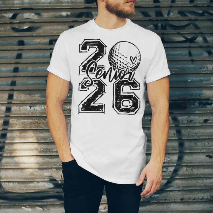 Senior 2026 Golf Player Heart Graduation Girls Teens Unisex Jersey T-Shirt