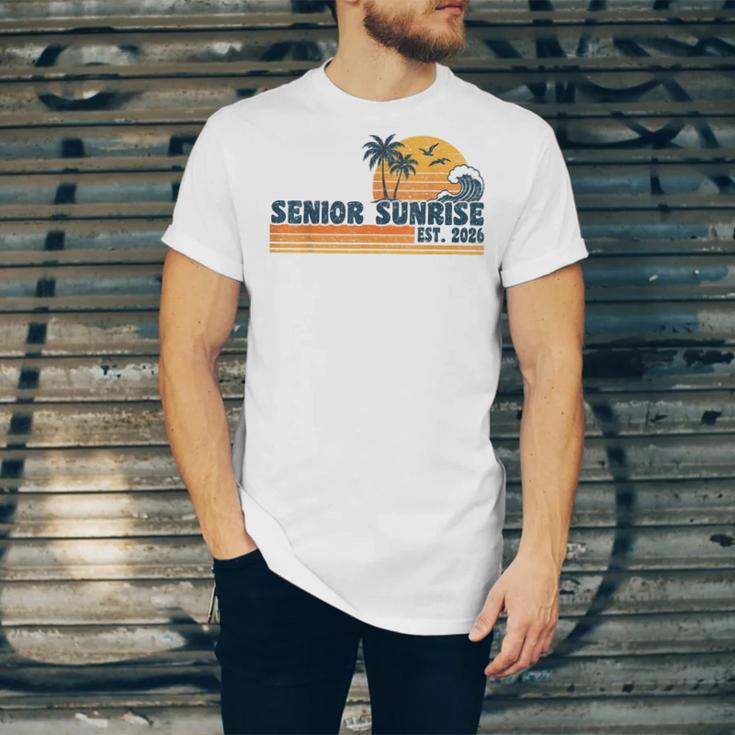 Senior Sunrise 2026 Graduation Cool Retro High School Unisex Jersey T-Shirt
