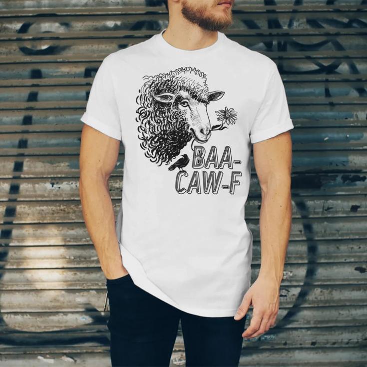 Sheep Baa Crow Caw Back Off Pun Tee For Introverts & Teens Unisex Jersey T-Shirt Sheep Baa Crow Caw Back Off Pun Tee For Introverts & Teens Unisex Jersey T-Shirt