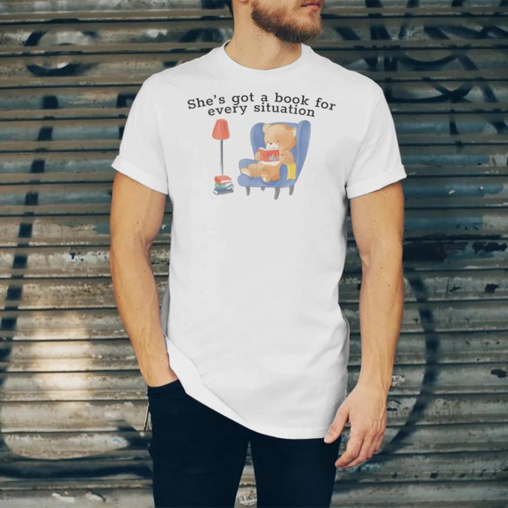 She's Got A Book For Every Situation Unisex Jersey T-Shirt
