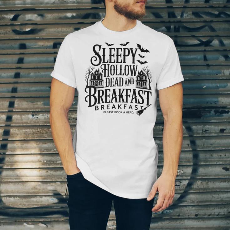 Sleepy Hollow Dead And Breakfast Please Book Ahead Unisex Jersey T-Shirt