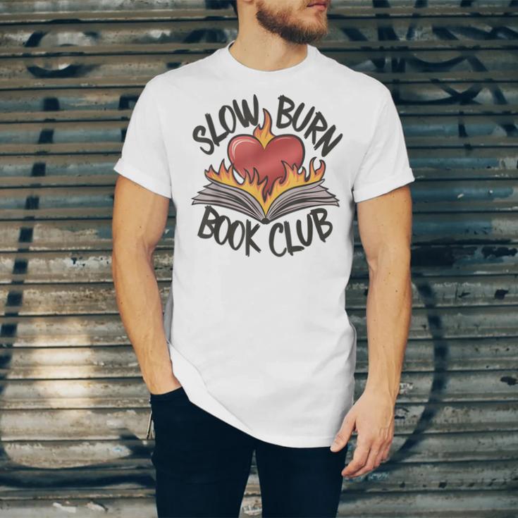 Slow Burn Book Club Romantasy Trope Smut Dark Romance Reader Unisex Jersey T-Shirt