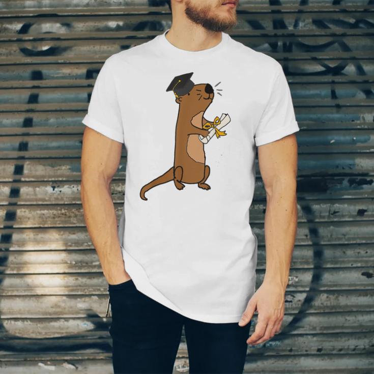 SmileteesGrad Cute Sea Otter Graduation T-Shirt Unisex Jersey T-Shirt