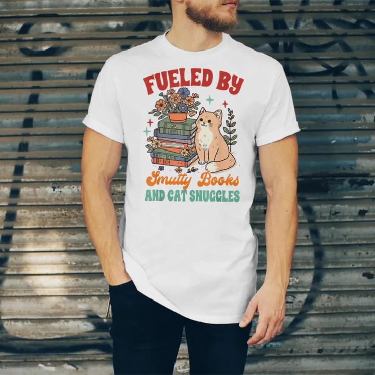 Smut Reader Cat Lover Fueled By Smutty Books & Cat Snuggles For Men Women Unisex Jersey T-Shirt