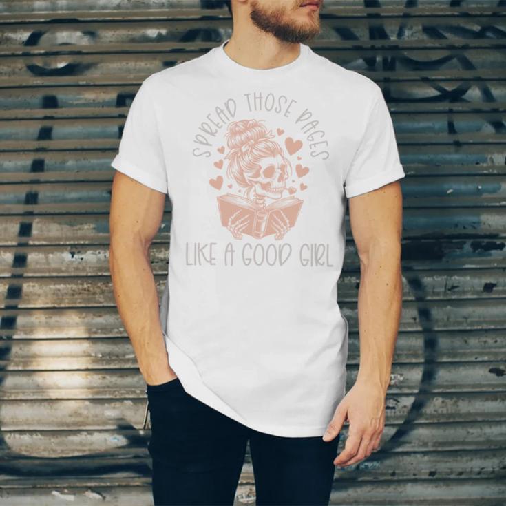 Smutt Spicy Books Dark Romance Good Girl Spread Those Pages Unisex Jersey T-Shirt