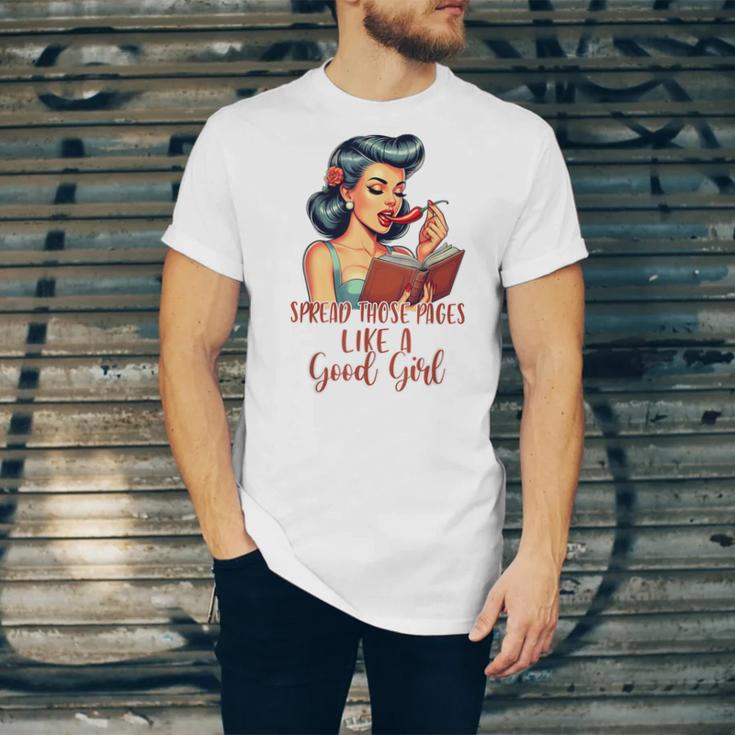 Smutty Spicy Book Reader Spread Those Pages Like A Good Girl Unisex Jersey T-Shirt Smutty Spicy Book Reader Spread Those Pages Like A Good Girl Unisex Jersey T-Shirt