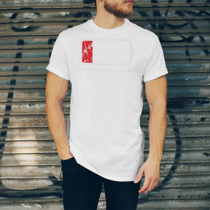 Social Battery Low Introvert Premium Unisex Jersey T-Shirt Social Battery Low Introvert Premium Unisex Jersey T-Shirt
