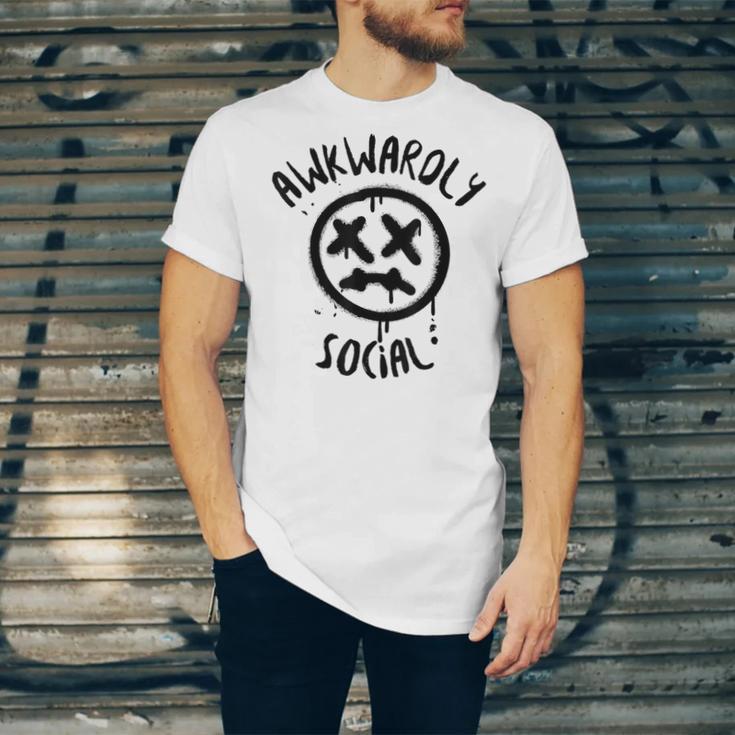 Socially Awkward Introvert Social Anxious Awkwardly Social Unisex Jersey T-Shirt Socially Awkward Introvert Social Anxious Awkwardly Social Unisex Jersey T-Shirt