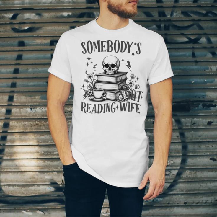 Somebody's Smut Reading Wife Smutty Book Lovers Unisex Jersey T-Shirt