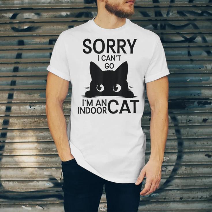 Sorry I Can't Go I'm An Indoor Cat Introvert Cats Unisex Jersey T-Shirt Sorry I Can't Go I'm An Indoor Cat Introvert Cats Unisex Jersey T-Shirt