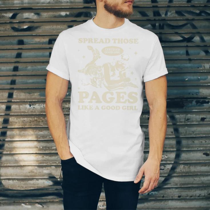 Spread Those Pages Like A Good Girl Shirt Smutty Spicy Book Premium Tri-Blend Unisex Jersey T-Shirt