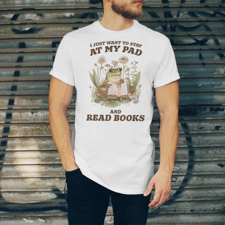 Stay At My Pad And Read Books Frog Introvert Reading Unisex Jersey T-Shirt Stay At My Pad And Read Books Frog Introvert Reading Unisex Jersey T-Shirt