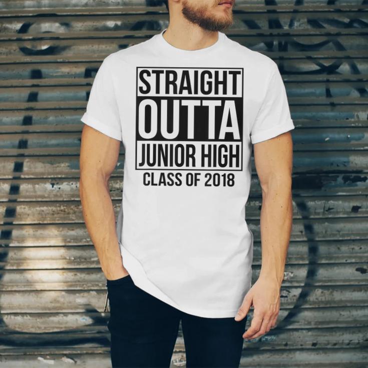 Straight Outta Junior High Graduation Class Of 2018 Unisex Jersey T-Shirt