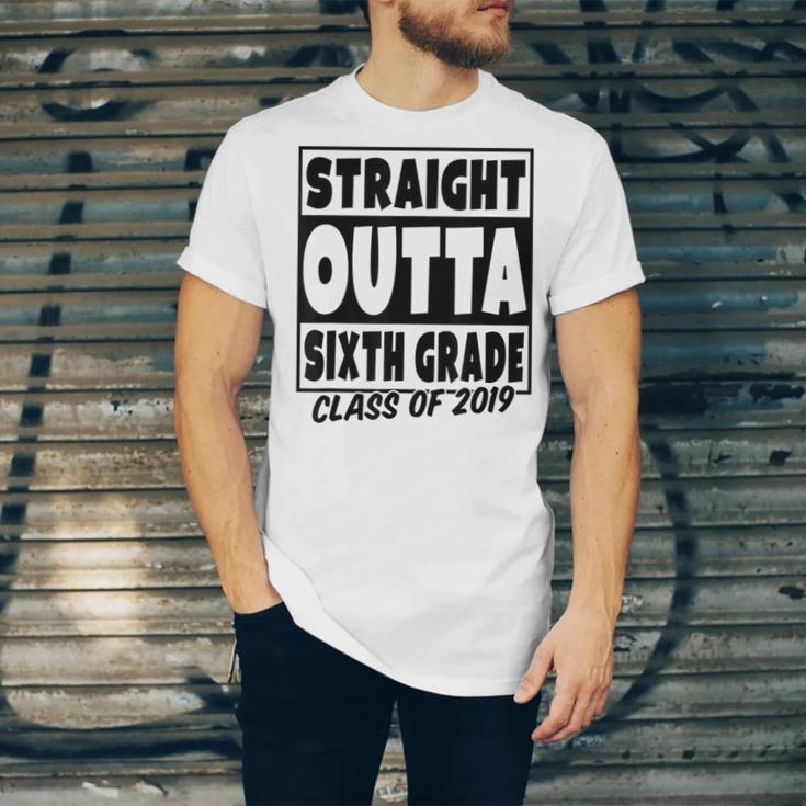 Straight Outta Sixth Grade Class Of 2019 Graduation Unisex Jersey T-Shirt