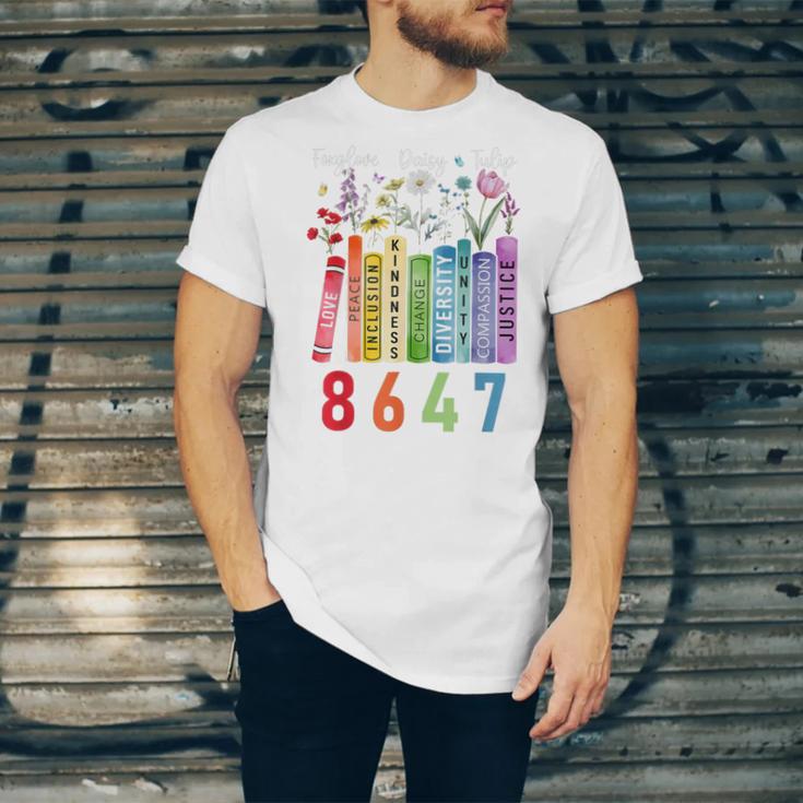 Subtle Floral Foxglove Daisy Tulip Book Lover Unisex Jersey T-Shirt Subtle Floral Foxglove Daisy Tulip Book Lover Unisex Jersey T-Shirt