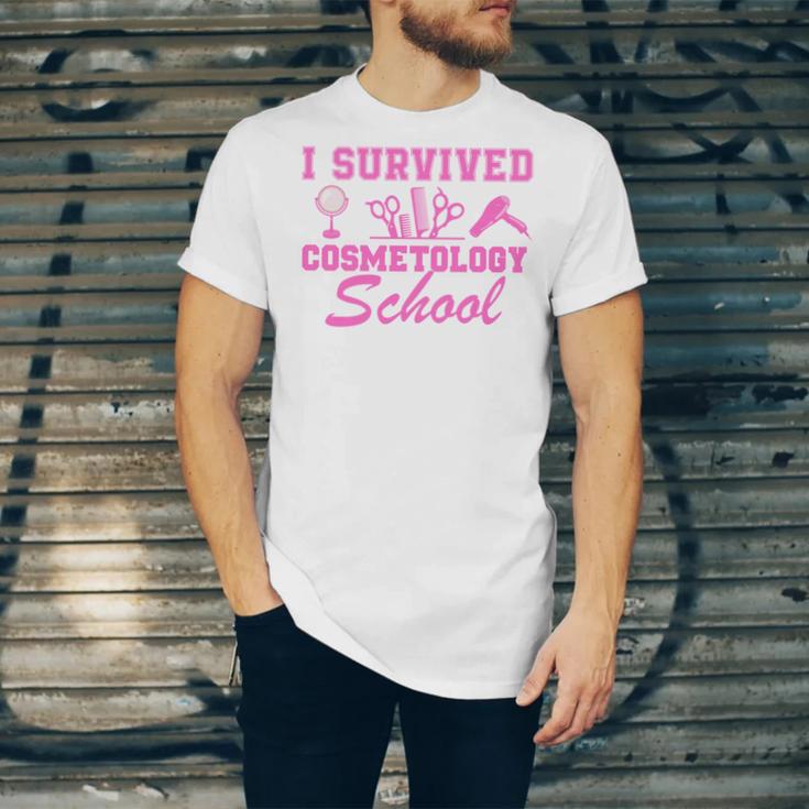 I Survived Cosmetology School Graduation Cosmetology Grad Unisex Jersey T-Shirt
