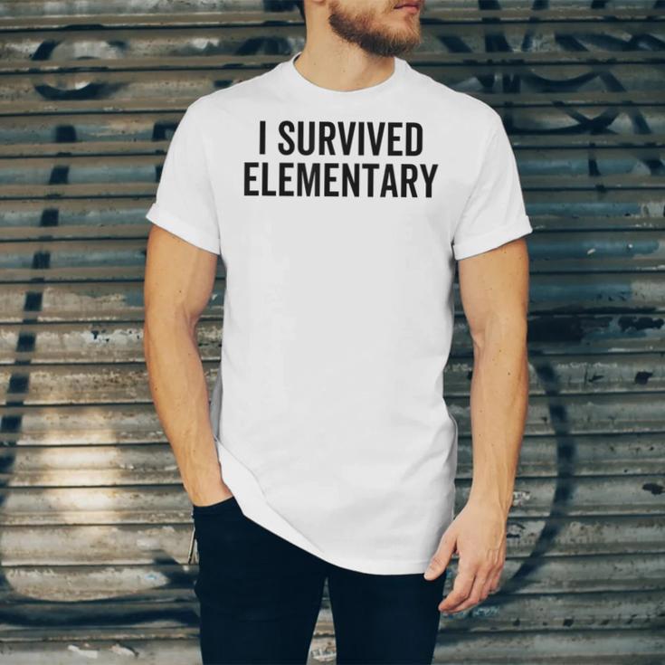 I Survived Elementary Graduation School Student Unisex Jersey T-Shirt