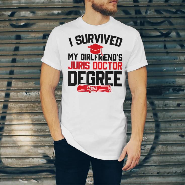 I Survived My Girlfriend's Juris Doctor Degree Graduation Unisex Jersey T-Shirt