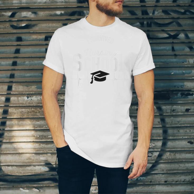 I Survived Nursing School Graduation RN NurseShirt Unisex Jersey T-Shirt