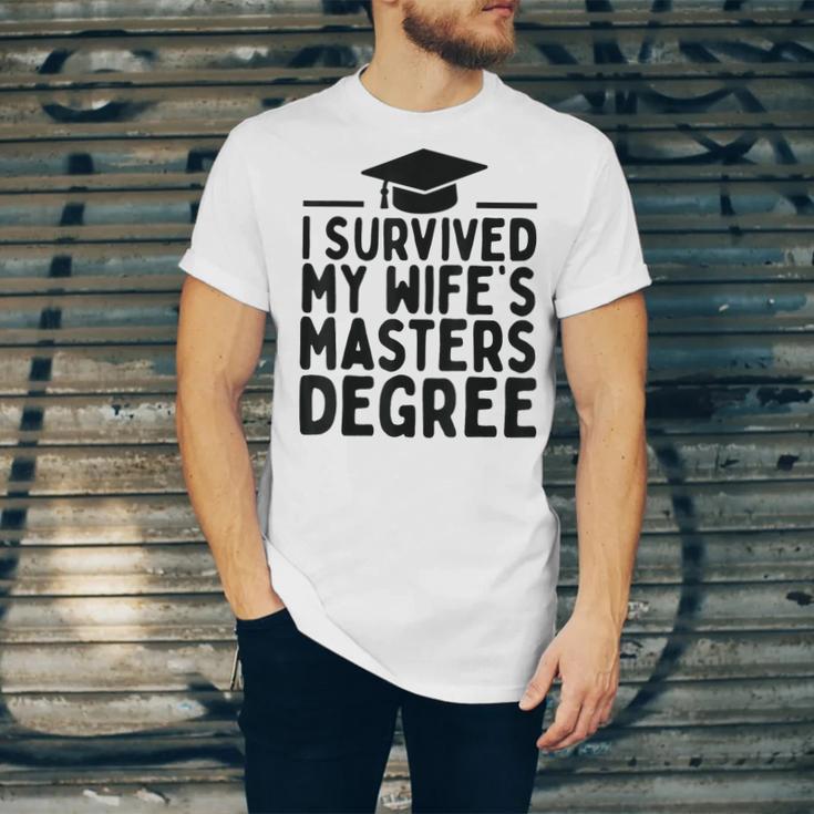 I Survived My Wife's Masters Degree Graduation Class Of 2025 Unisex Jersey T-Shirt