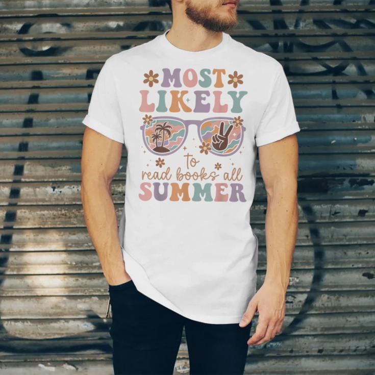 Teacher Summer Break Most Likely To Read Books All Summer Unisex Jersey T-Shirt