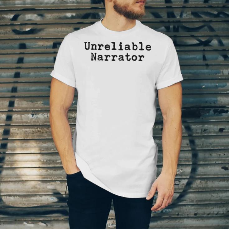 Unreliable Narrator Writer Literary Book Author Bookworm Unisex Jersey T-Shirt Unreliable Narrator Writer Literary Book Author Bookworm Unisex Jersey T-Shirt