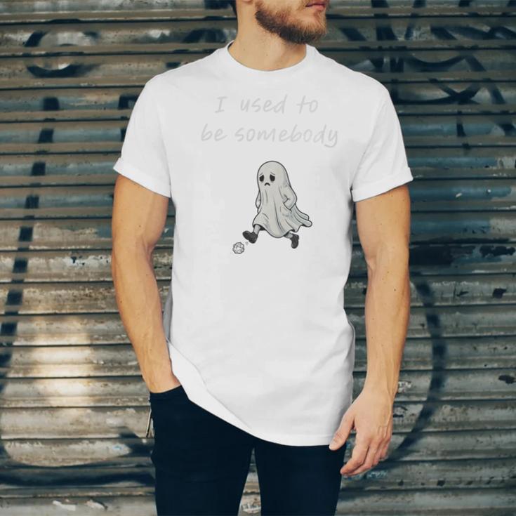 I Used To Be Somebody Nostalgia Halloween Spooky Season Premium Tri-Blend Unisex Jersey T-Shirt
