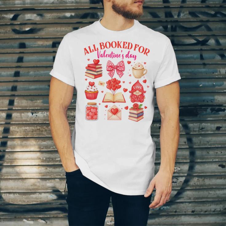 Valentines Reading Book Lover All Booked For Valentine's Day Unisex Jersey T-Shirt Valentines Reading Book Lover All Booked For Valentine's Day Unisex Jersey T-Shirt