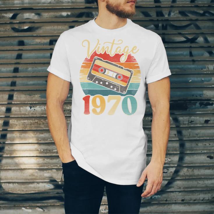Vintage 1970 Retro Cassette Tape 70s Born Nostalgia Birthday Unisex Jersey T-Shirt