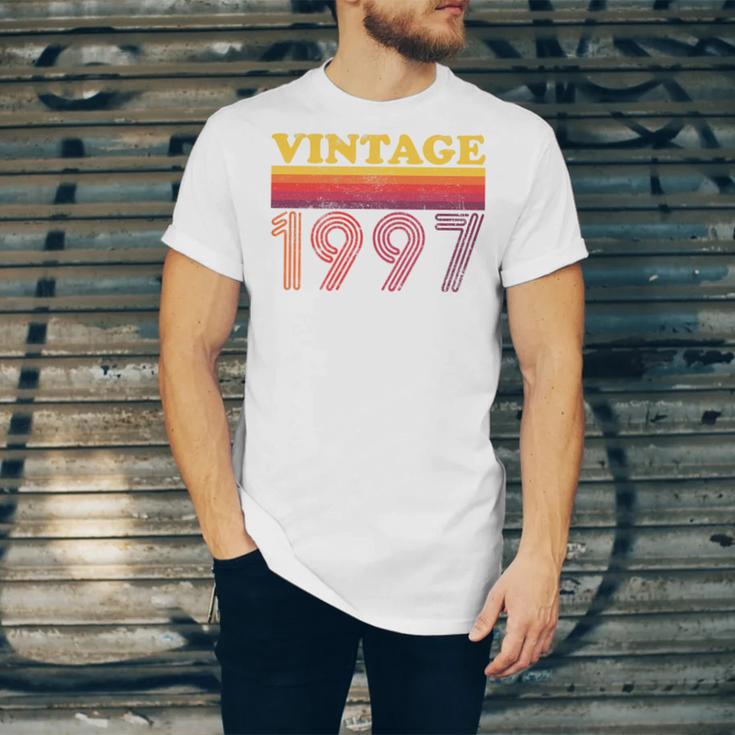 Vintage 1997 Retro Style 90's Born Nostalgia Vibes Birthday Premium Tri-Blend Unisex Jersey T-Shirt
