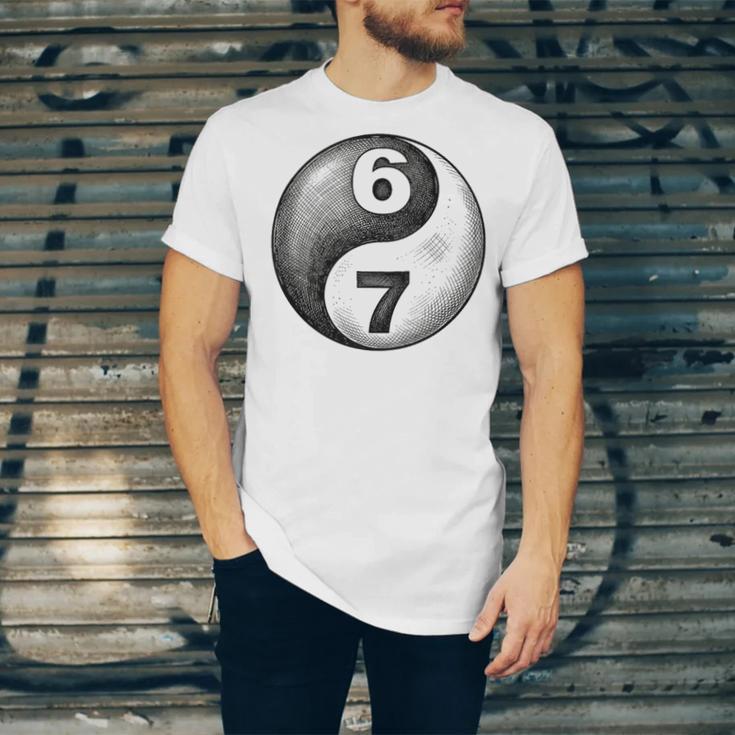 Vintage 6 7 Sketch Yin Yang Namaste Six Seven Nostalgia Unisex Jersey T-Shirt Vintage 6 7 Sketch Yin Yang Namaste Six Seven Nostalgia Unisex Jersey T-Shirt