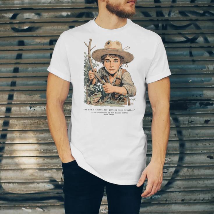 Vintage Children's Books The Adventures Of Tom Sawyer 1876 Unisex Jersey T-Shirt Vintage Children's Books The Adventures Of Tom Sawyer 1876 Unisex Jersey T-Shirt