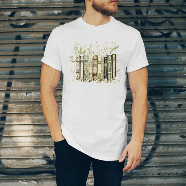 Vintage Floral Bookshelf I Have No Shelf Control Book Lovers Unisex Jersey T-Shirt Vintage Floral Bookshelf I Have No Shelf Control Book Lovers Unisex Jersey T-Shirt